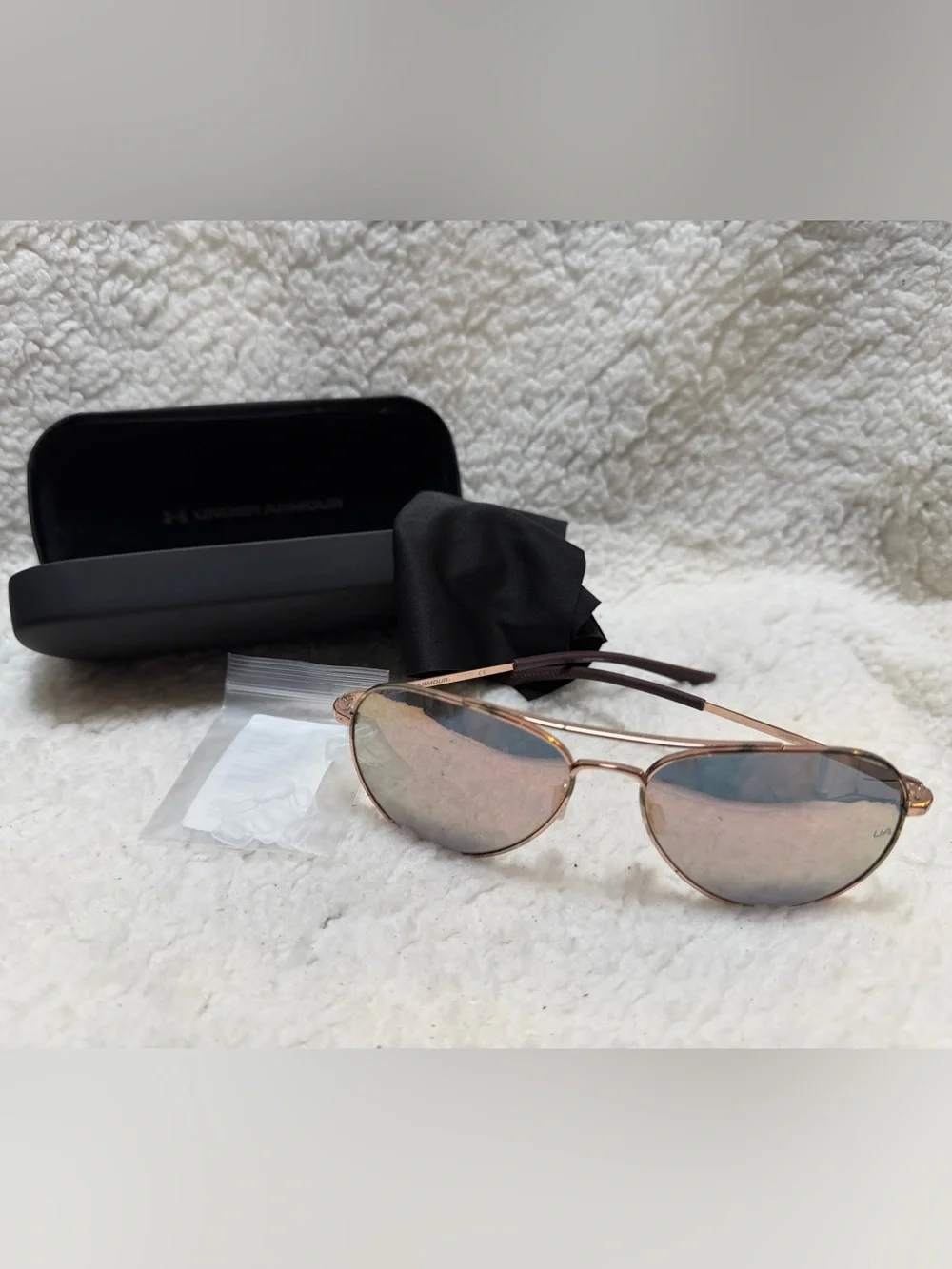 Under Armour UA 0007ls Au2 Metal Aviator Sunglasses Gold / Rose Gold